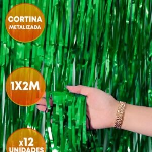 CORTINA METALIZADA LLUVIA VERDE